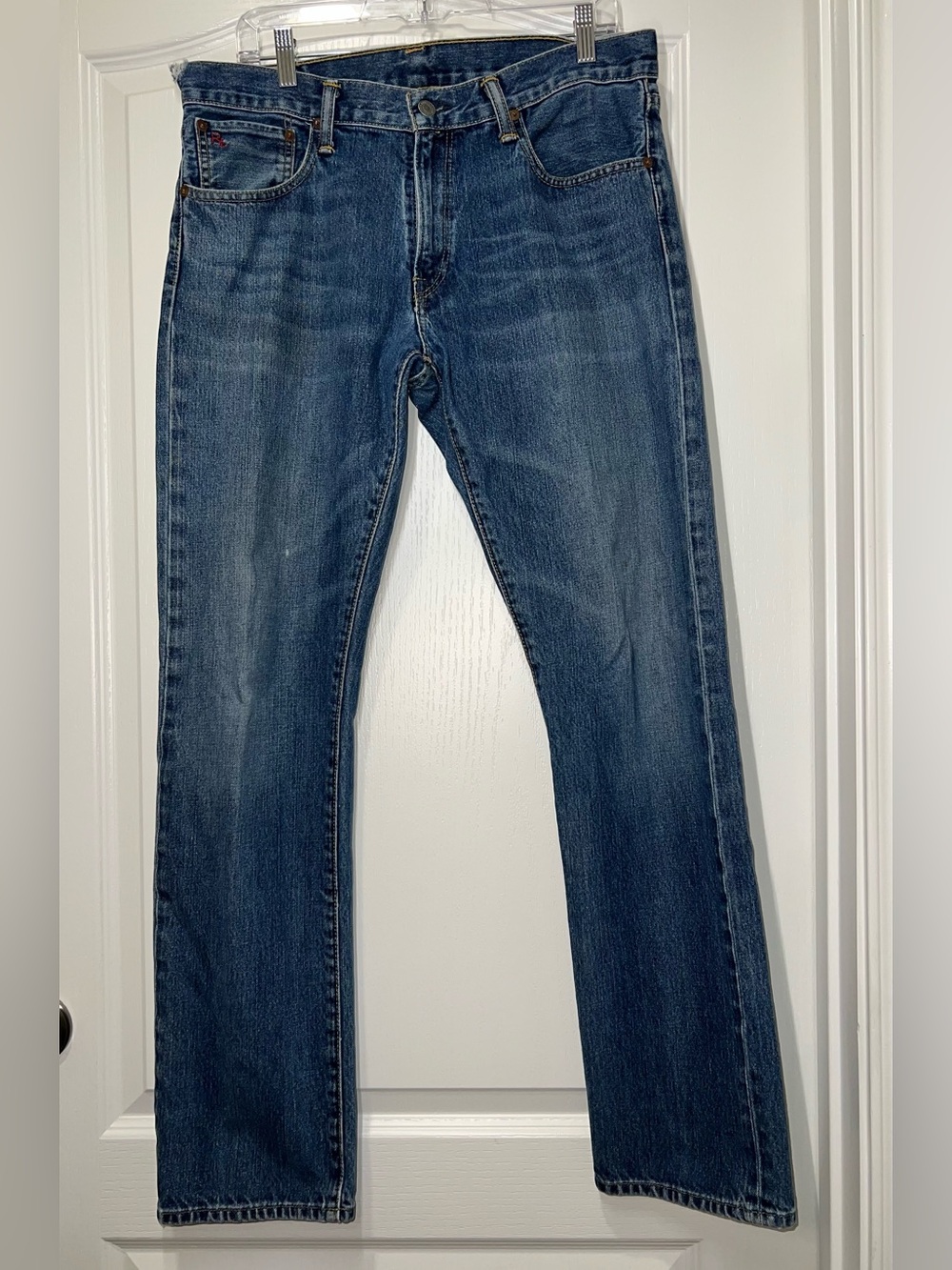 Polo Ralph Lauren Varick Slim Straight Jeans Medium Wash Mens Size 33x32